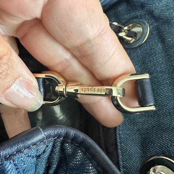 Kate Spade New York Denim Quilted Briar Backpack - EUC - Picture 4 of 10